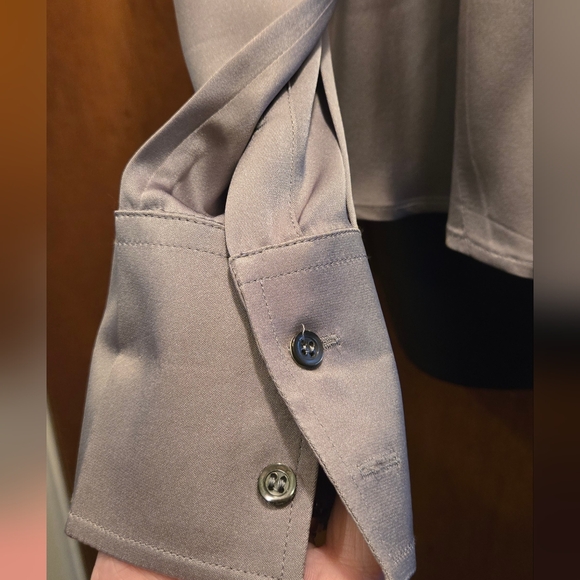 Armani Collezioni steel Chic silk Blouse sz12 - Picture 3 of 8